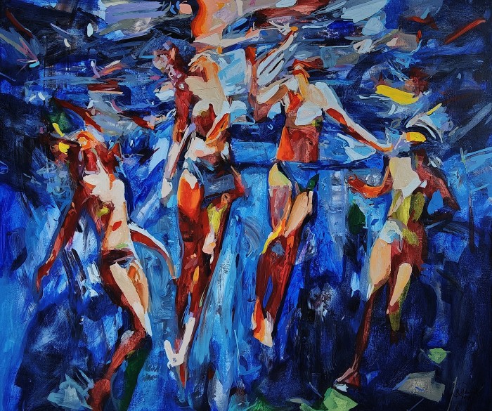 Pictura Albastrul Care Curge