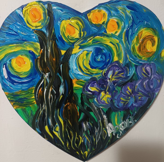 Pictura The Heart - Starry Night With Flowers