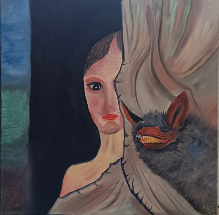 Pictura Omul Cu Liliac