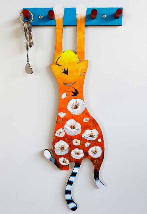 Pictura Cuier Pisica Pentru Chei/ Bijuterii Summer