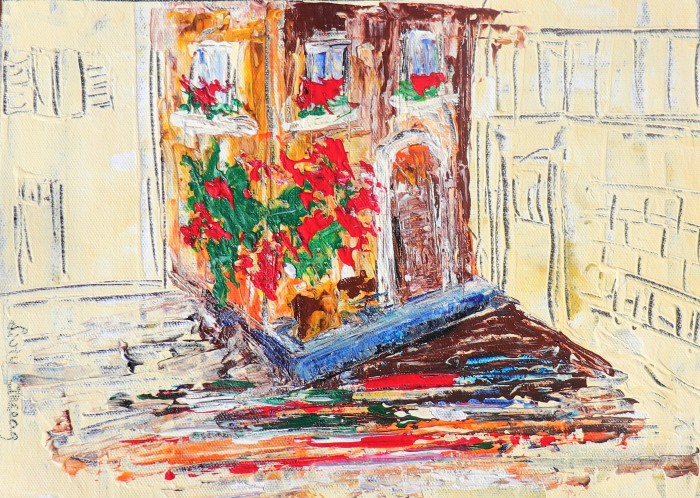 Pictura Casa Cu Flori