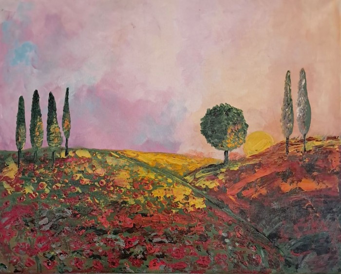 Pictura Apus De Soare In Toscana