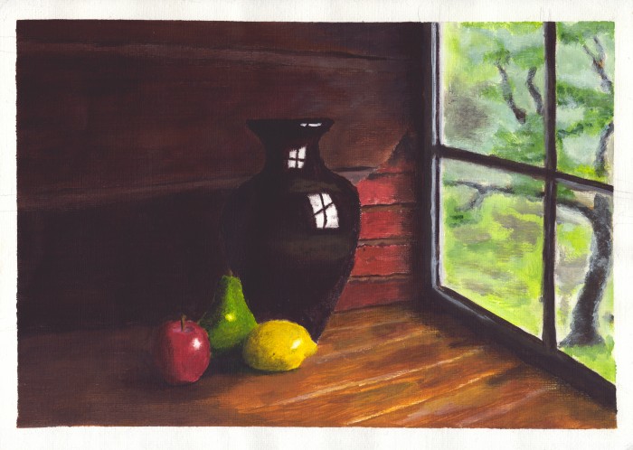 Pictura Amfora Si Fructe