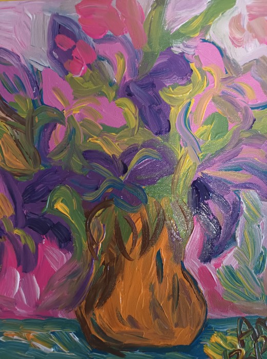 Pictura Petale Roz Si Mov