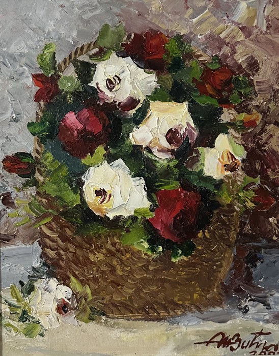 Pictura Coş Cu Trandafiri