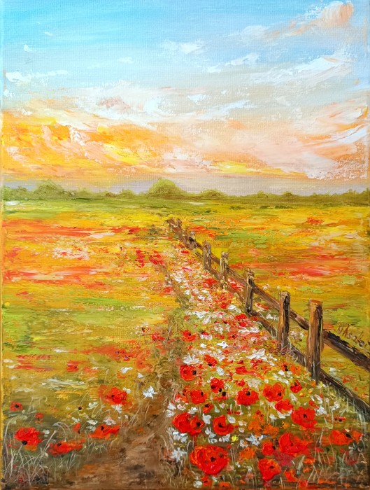 Pictura Camp Cu Maci