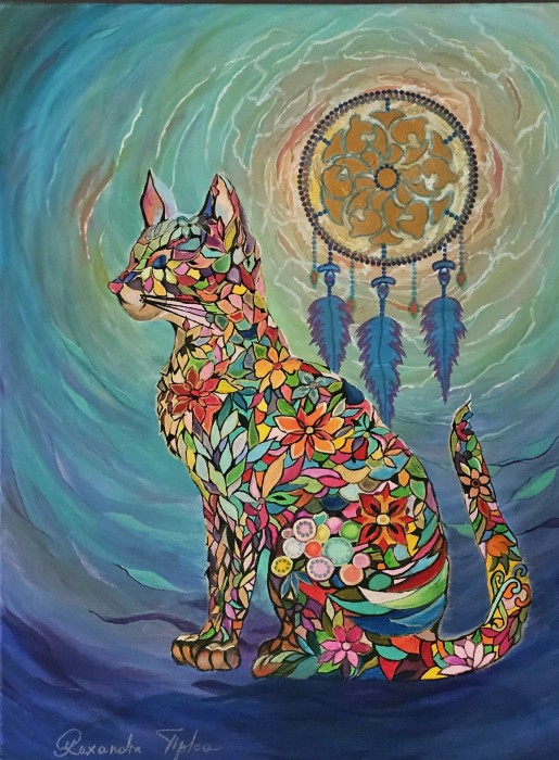 Pictura Mystic Cat And Its Dream Catcher