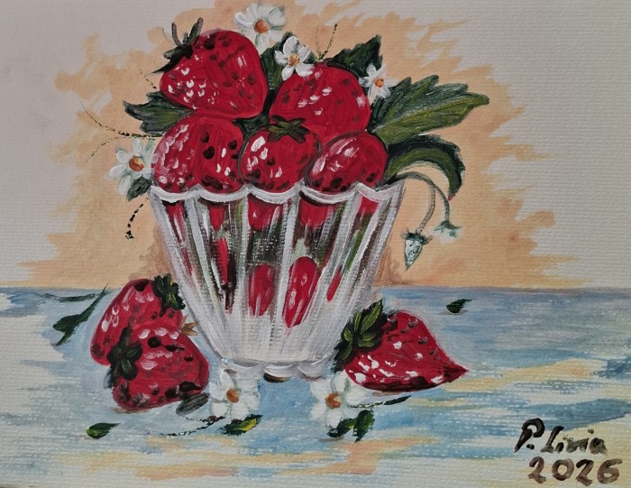 Pictura Capsune În Pahar