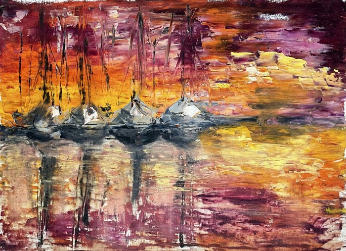 Pictura Apus In Port