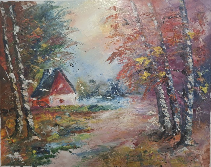 Pictura Cabana Dintre Mesteceni