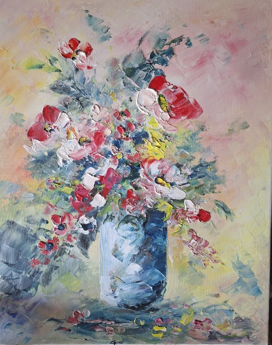 Pictura Buchet In Albastru