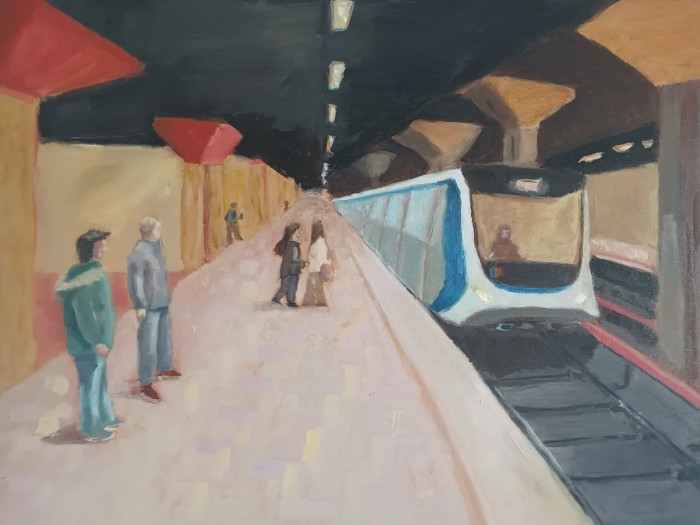 Pictura Statie De Metrou In Weekend