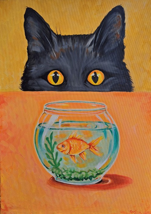 Pictura Pisica La Pândă