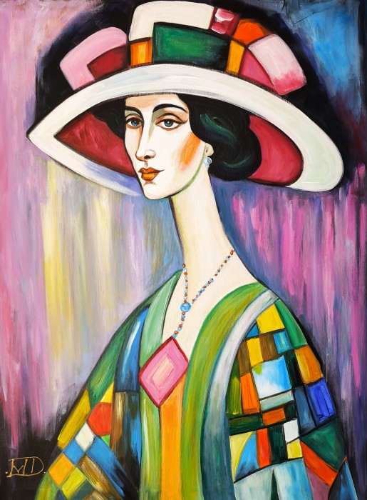Pictura The Woman With The Mozaic Hat