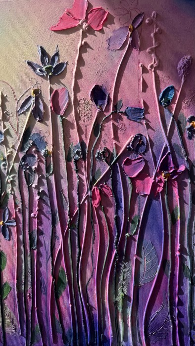 Pictura Amurg Violet- Detalii