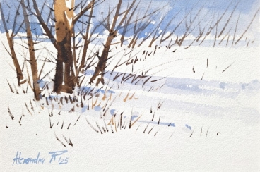 Pădure Iarna Pictura Pădure Iarna Pictura