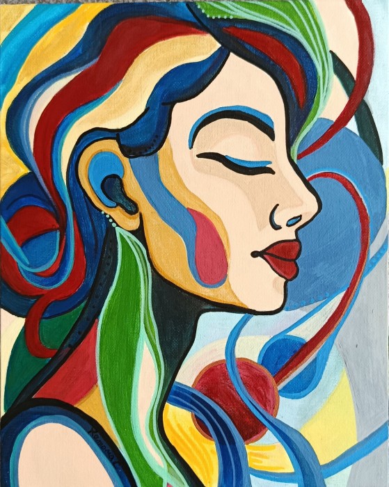 Pictura Portret Abstract Coloristic: Miett