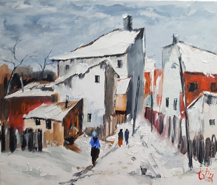 Pictura Iarna, Pe Strada Veche