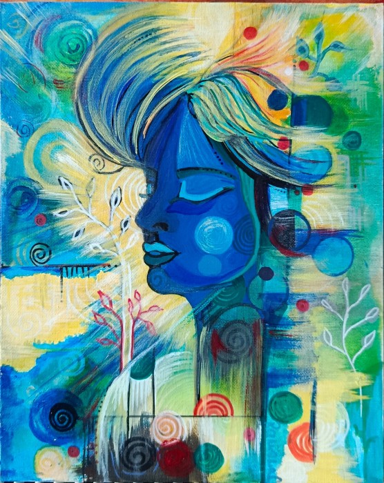 Pictura Portret Abstract Coloristic: Felicia