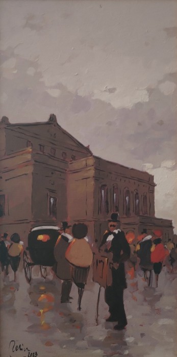 Pictura De Prin Vechiul Bucuresti, Teatrul National