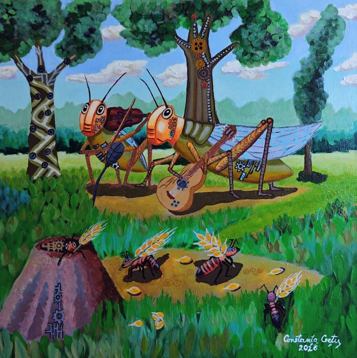 Pictura Fabula Greierele Și Furnica În Bionantism