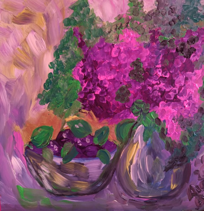 Pictura Natura Statica Cu Liliac