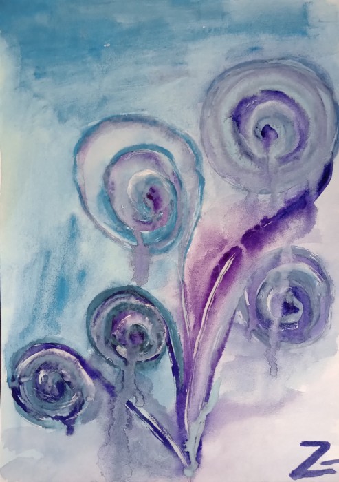 Pictura Cercuri Albastre