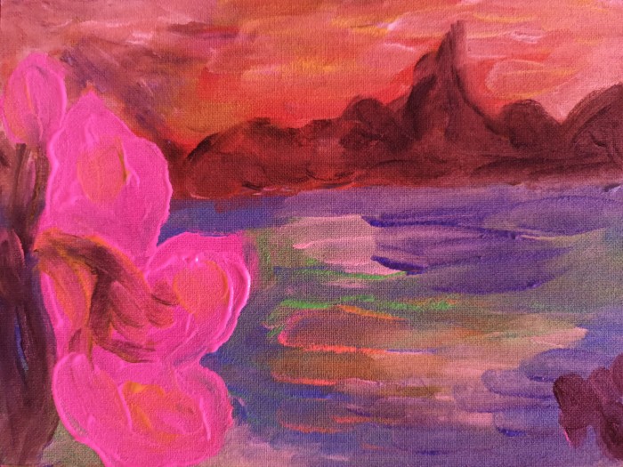 Pictura O Floare Roz
