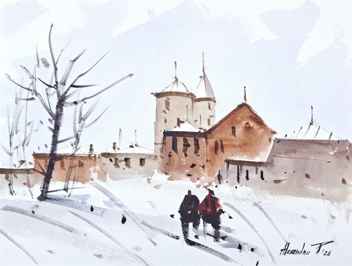 Pictura Peisaj De Iarnă