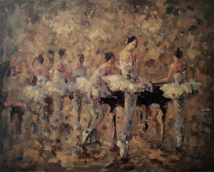 Pictura Printre Balerine,Ulei Panza