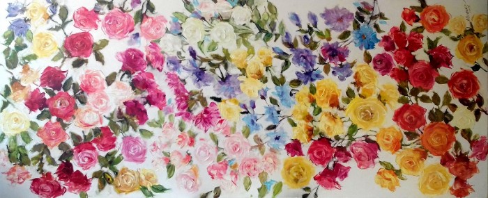 Pictura Trandafiri Curcubeu