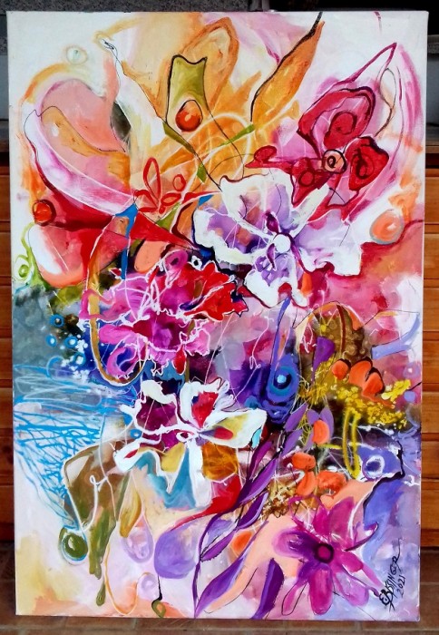 Pictura Ploaie Cu Flori