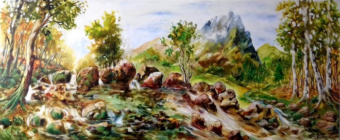 Pictura Peisaj De Vara La Munte