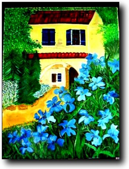 Pictura Curte Cu Flori