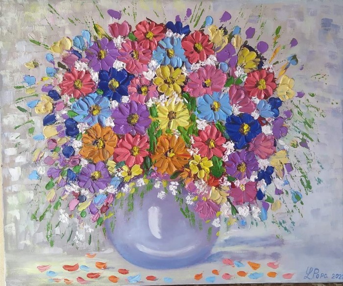 Pictura Petale Colorate