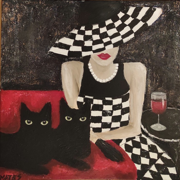 Pictura With Her Cats - Pe Comanda
