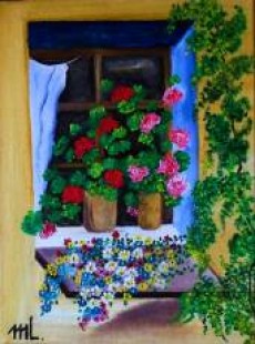 Pictura Fereastra Cu Flori