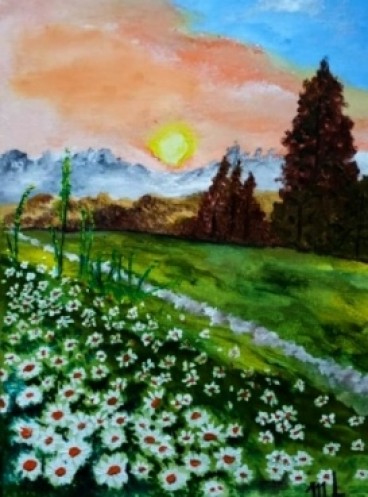 Pictura Poiana Cu Flori