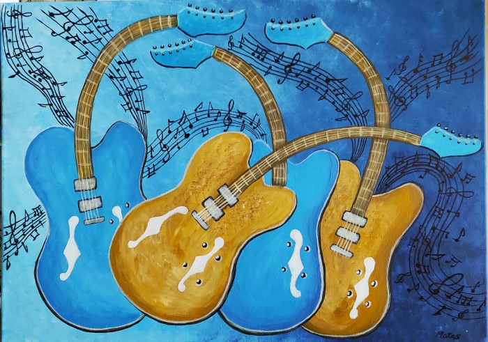 Pictura Chitare Abstract