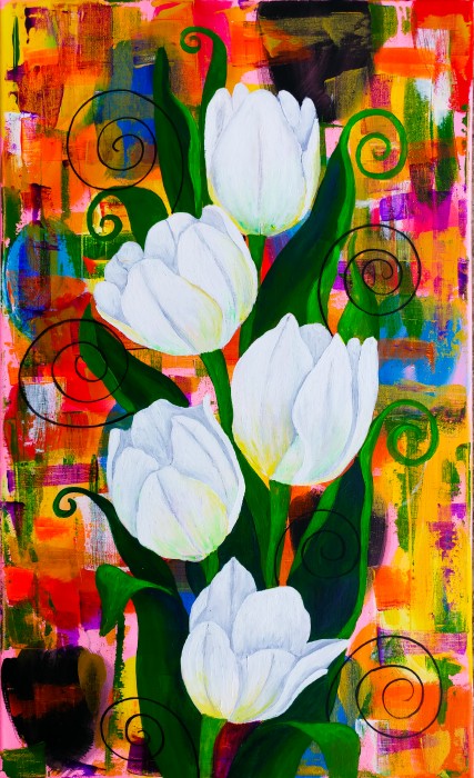 Pictura White Tulips Forever