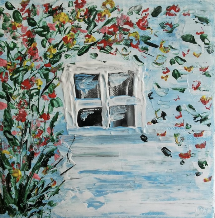 Pictura Fereastra Cu Flori