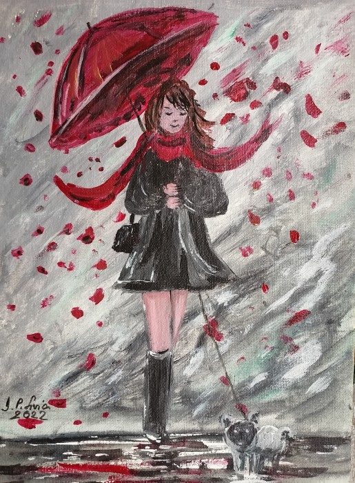 Pictura Fata Cu Catel