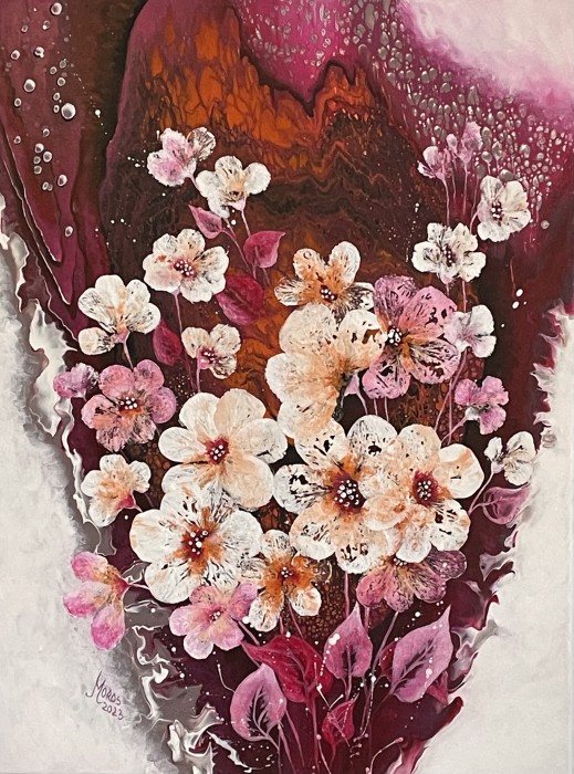 Pictura Flori Dupa Perdea
