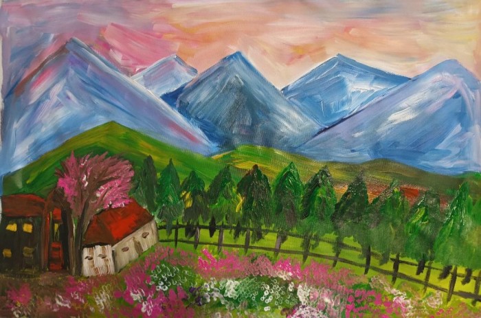 Pictura Peisaj De Munte 6