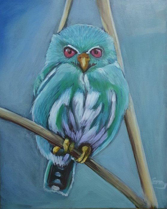 Pictura Teal Owl