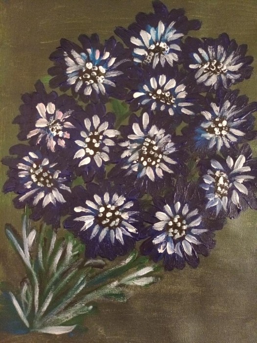 Pictura Flori Albastre 4