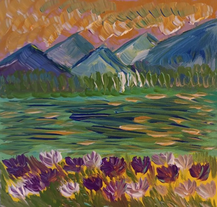 Pictura Peisaj Cu Flori 8