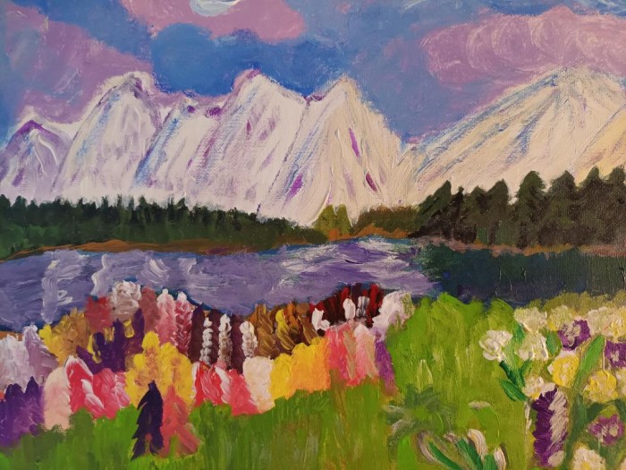 Pictura Peisaj Cu Flori 7