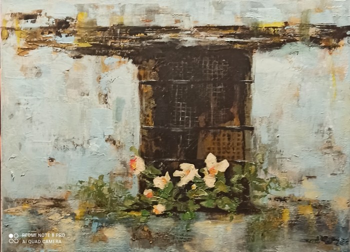 Pictura Flori La Fereastra