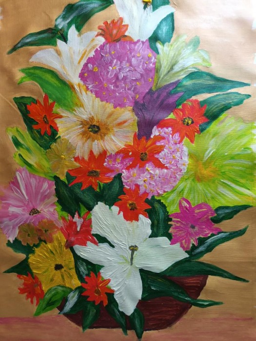 Pictura Cos Cu Flori 5
